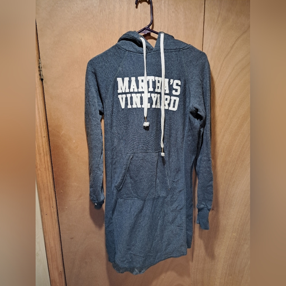 Juniors Martha's Vineyard Gray Hoodie Dress